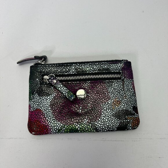 LODIS Leather Credit Card/ID Case Holder Floral - Picture 1 of 5